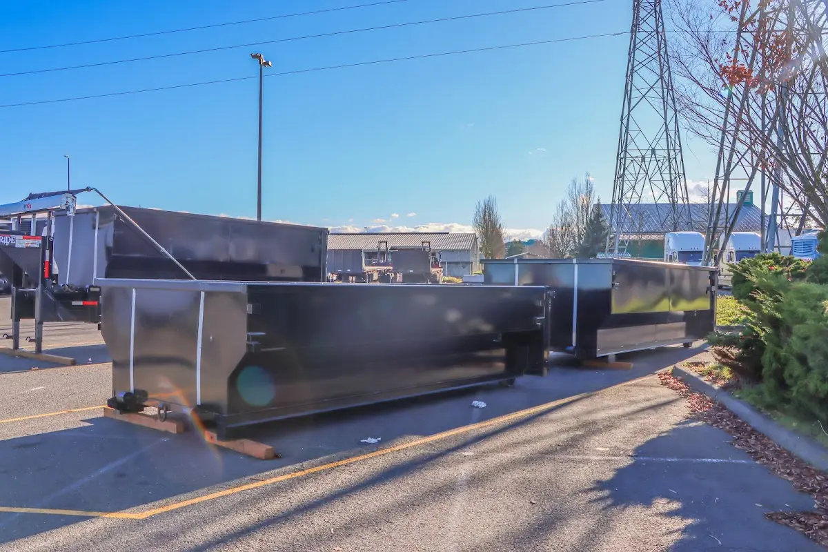 Roll-off dumpster ready for waste disposal at job site for 12 Yard Dumpster Rental in LaFayette